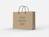 Paper Bags with Handles Custom-sized with Patterned Labels Suitable for Retail Shopping Bags and Other Uses Shopping Bags