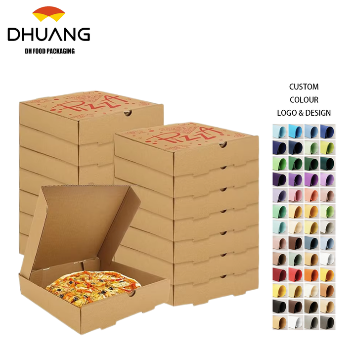 Small Pizza Box Kraft Pizza Box Can Be Reused for Takeaway Cookies Cakes Food Custom Pizza Boxs