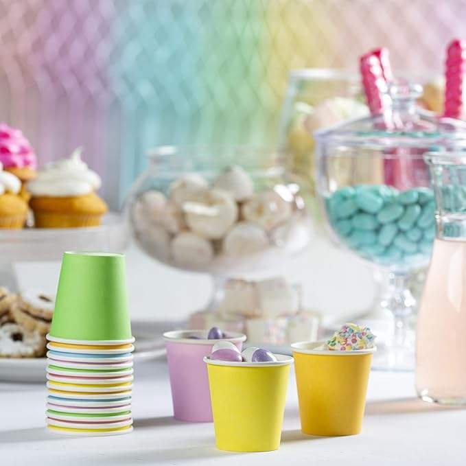 Small Paper Cup Disposable Mini Bathroom Gargle Cup - Various Colors Custom Paper Cup