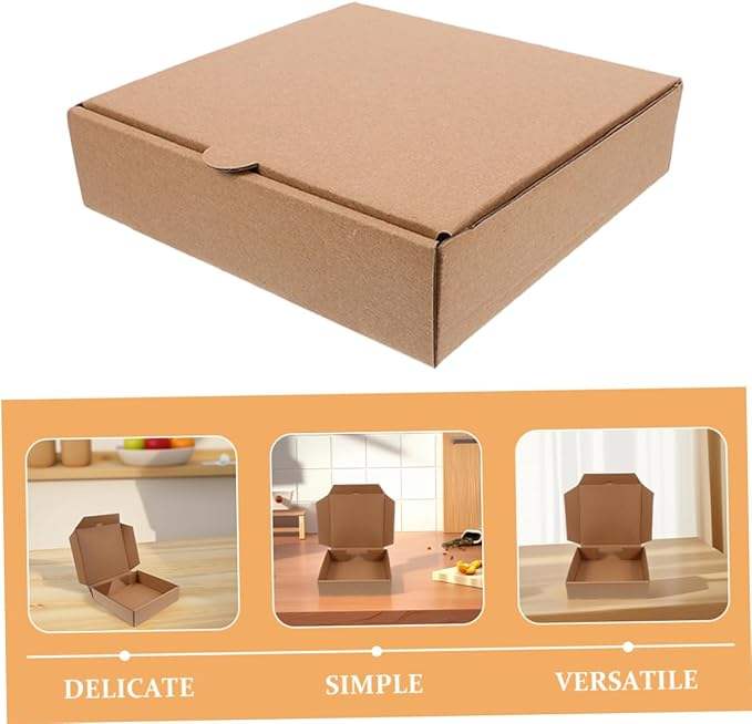 Kraft Paper Cookie Box Storage Container Packing Takeout Boxes Custom Pizza Boxs