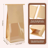 Windowed Bread Bag That Can Be Resealed and Has a Label Lock for Bread Storage Leather Paper Custom Bread Bags
