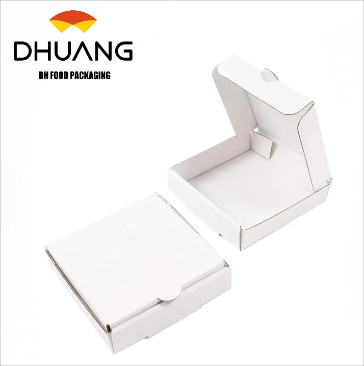 White Mini (8 Packs) Cookie Box square Flat Cardboard Box Made in China Custom Pizza Boxs