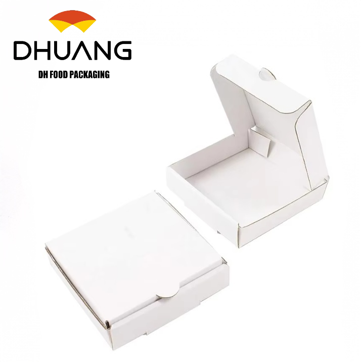 White Mini (8 Packs) Cookie Box square Flat Cardboard Box Made in China Custom Pizza Boxs