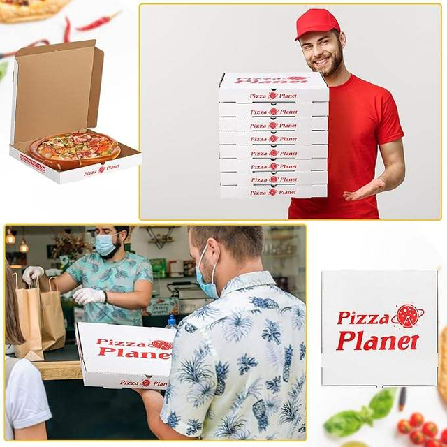 10 Packs of Large Corrugated Box Thick Extra-large Pizza Planet Pizza Box Planet Party Decorations Custom Pizza Boxs
