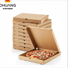 Corrugated Greaseproof Kraft Takeout Containers Packing Boxes for Homemade Pizzas Food and Crafts Custom Pizza Box
