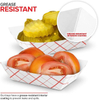 Mini Paper Food Boat Disposable Red and White Checkered Paper, Eco-friendly Food Tray Food Trays