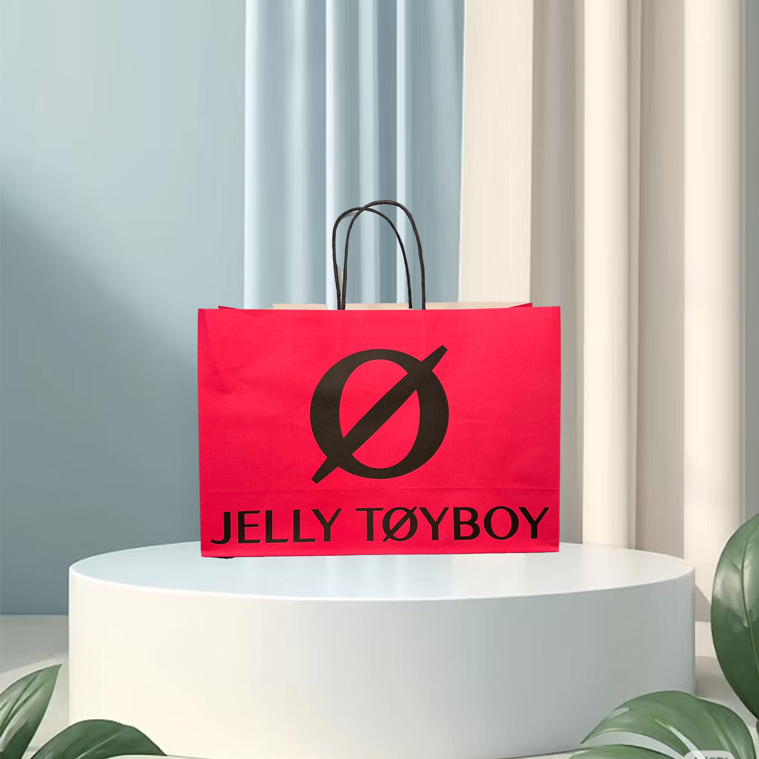 Custom Tote Bag Baked Tea Coffee Gift Bag High-grade Feel Suitable for Food Delivery Flexographic Printing Shopping Bags