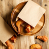 Thickened Disposable Organ Bag Takeaway Oil-Proof Kraft Paper Thermal Insulation Roll String Tin Aluminum Foil Snack Paper Bag