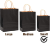 Black Kraft Paper Bags Can Be Customized in a Variety of Sizes Can Be Customized Pattern logo Retail Bags Shopping Bag