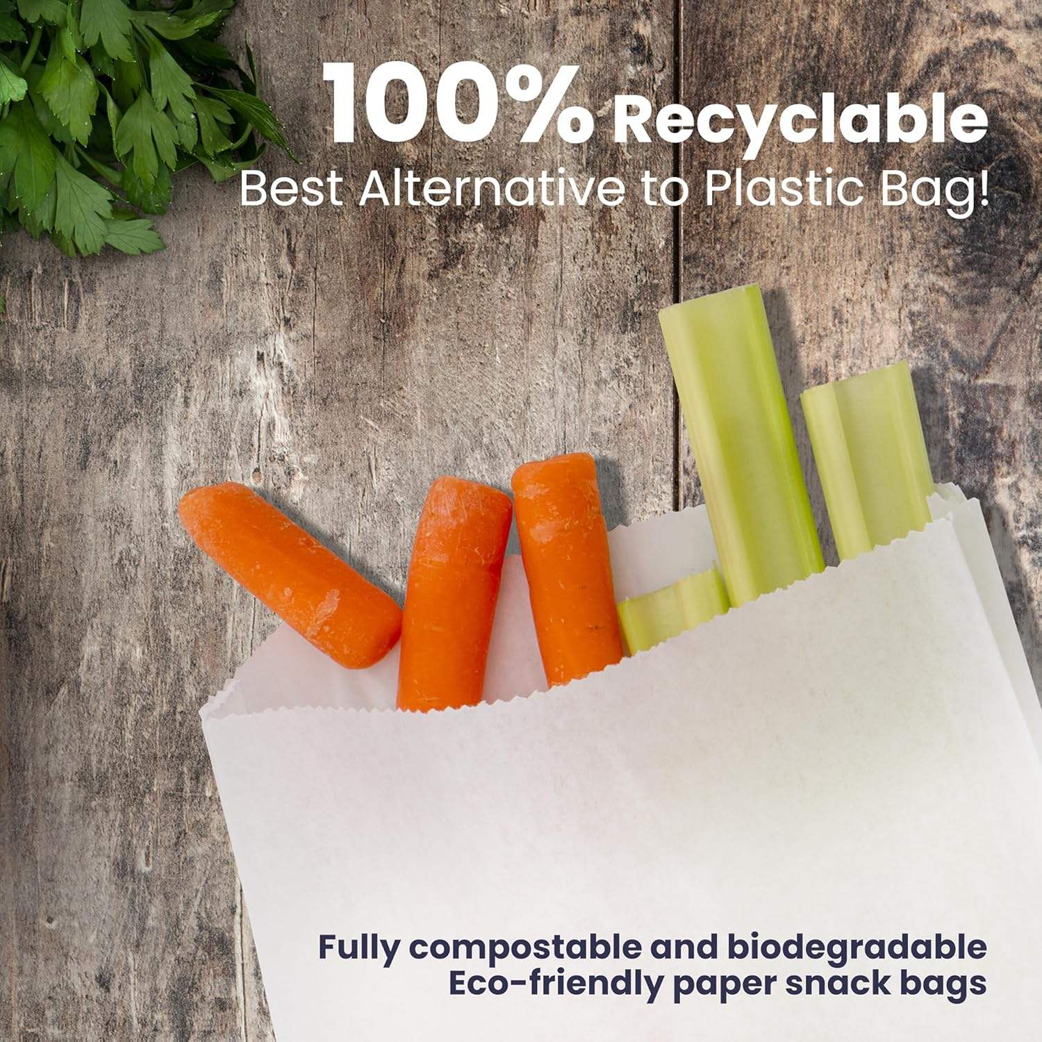 Greaseproof Paper Snack Bag Food Grade Pastry Bag Small Recyclable for Sandwich Cookies Custom Bread Bags