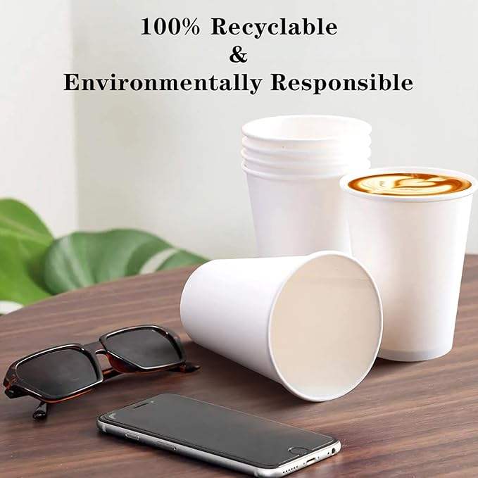 Disposable Paper Cup Hot and Cold Drink Drinking Cup Suitable for Parties Offices Activities