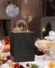 Black Kraft Paper Bags Can Be Customized in a Variety of Sizes Can Be Customized Pattern logo Retail Bags Shopping Bag