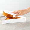 Clamshell Pizza Slice Container - Oil Proof Label Locks White Paper Separate Pizza Boxes for Restaurants Custom Pizza Boxs