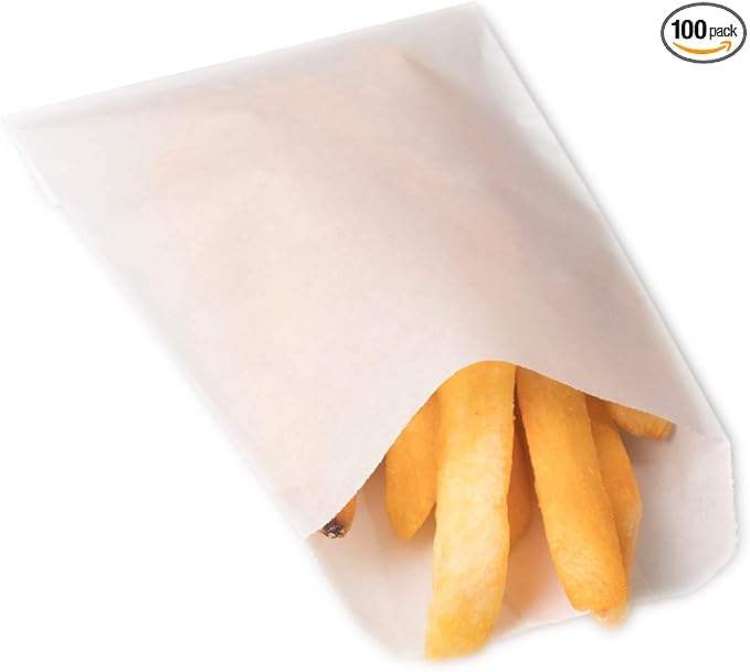 Customizable LOGO Plain Paper Bags and Paper Envelopes for Packaging Popcorn and Cookies Food Products Oil-proof Paper Bag