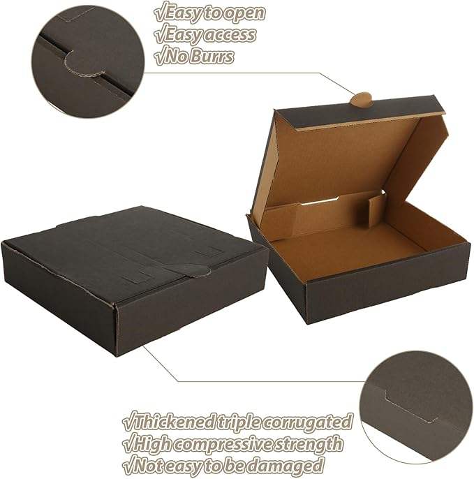 Mini Black Box - a Box Used for Food Delivery and Storage Pizza Cake Cookies Food Custom Pizza Box