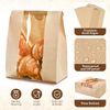 Windowed Toaster Bags Homemade Bread Bags for Baked Goods Storage with Label Sealing Stickers Custom Bread Bags