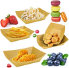 Kraft Paper Food Tray, Disposable Serving Tray for Snack Hot Dog BBQ Popcorn Party Food Trays