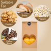 Homemade Bread Storage Bag with Heart Window and 30 Decal Kraft Paper Bread Bags Custom Bread Bags
