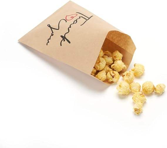 Brown Paper Thank You Printed Treat Bags Party Favor Bag for Bakery Cookies Sandwich Soap Packing Oil-proof Paper Bag
