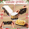 Paper Food Trays Christmas Plaid Lights Disposable Nachos Popcorn Hot Dogs Holiday Party Supplies (lively, Colorful)
