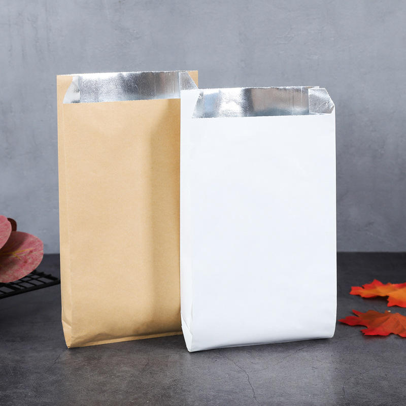 Disposable Takeout Food Wrap with Heat-melt Adhesive, Aluminum Foil, Tin Foil, Snack Paper Bag Oil-proof Paper Bag