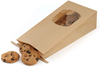 Brown Paper Bag with Window and Plastic Tie-lock Suitable for Bakery Biscuits Coffee Beans Party Gifts Custom Bread Bags