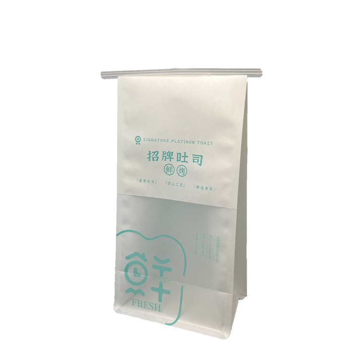 Wire Paper Bag Bread Biscuit Packaging with Transparent Window and Custom logo Printing for Bakery Custom Bread Bags