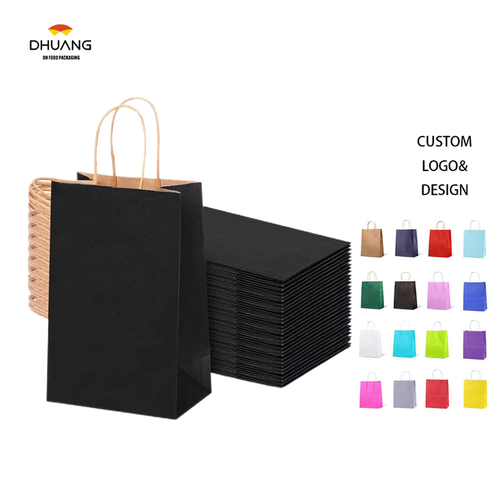 60 Black Paper Bags Gift Bags to Handle Bulk Shopping Birthdays Weddings Business Parties
