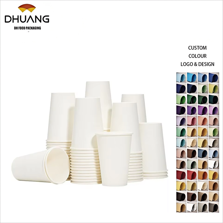 Customizable Pattern Trademark Printed Disposable Paper Coffee Cups Cold Drinks or Hot Drinks Paper Cups