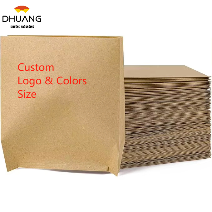 200 Bags of Kraft Paper Greaseproof Paper for Sandwich Snack Baked Goods Custom Bread Bags