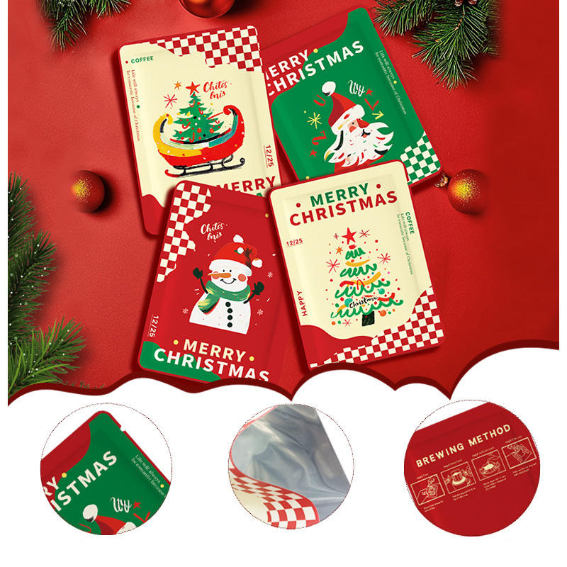 Sealed Bag Disposable Convenient Coffee Powder Easy-to-open Christmas Coffee Pod Packaging Bag Coffee Bags