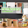 Custom Logo Disposable Kraft Paper Cups Unbleached Brown Single Wall Cups for Hot/Cold Beverages PE for Home Office Party Visits