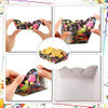 Packs of Neon Party Supplies, Decorations, Disposable Paper Food Plates, Paper Food Boats, Suitable for Carnival, Festivals