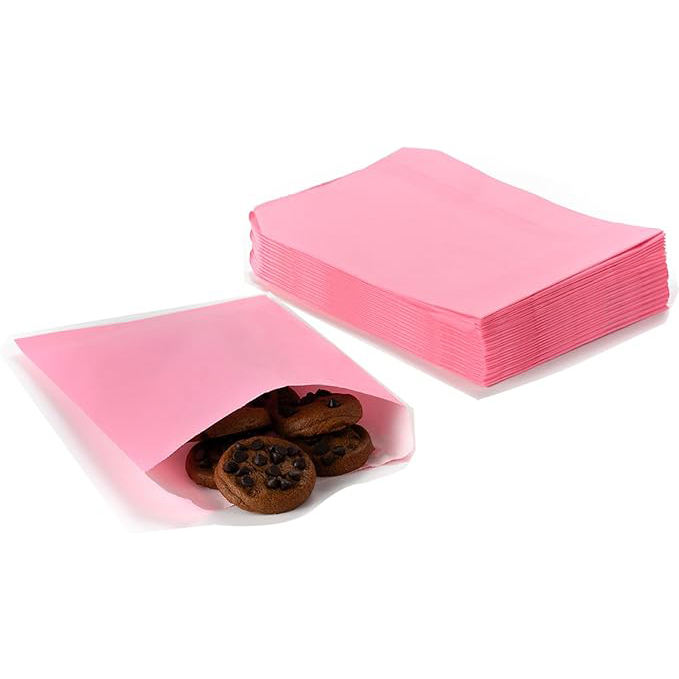 Flat Paper Treatment Bag Black Greaseproof Baking Cookie Paper Bag Candy Chocolate Pastry