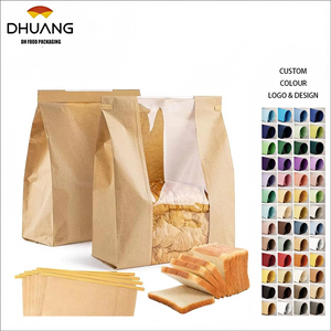 Bread Bag with windows Homemade Sourdough Bread Storage Bag Baking Food Packaging Custom Bread Bags