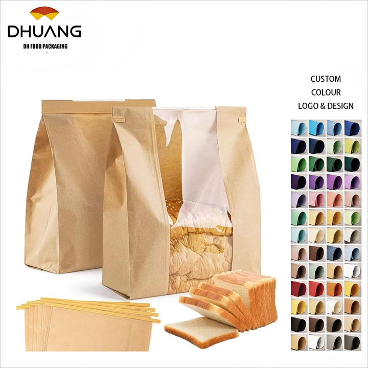 Bread Bag with windows Homemade Sourdough Bread Storage Bag Baking Food Packaging Custom Bread Bags
