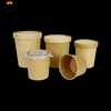 Wholesale Customized Disposable Paper Soup Boxes with Lids, Cowhide Paper Food Cups, and Paper Food Storage Boxes Food Box