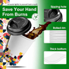 Disposable Coffee Cups With LidsTo Go Thickened Paper Cups for Beverage Coffee Tea Hot Chocolate Coffee Cup
