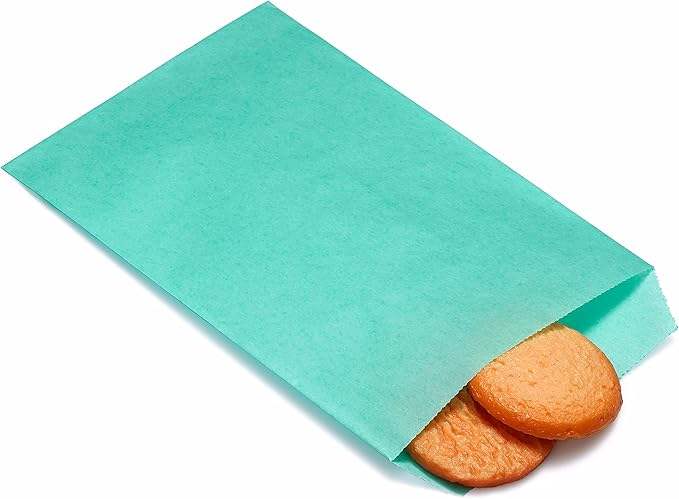 Watercolor Blue Flat Greaseproof Paper Packaging for Baking Desserts Soap Party Gifts-for Cookie Bags
