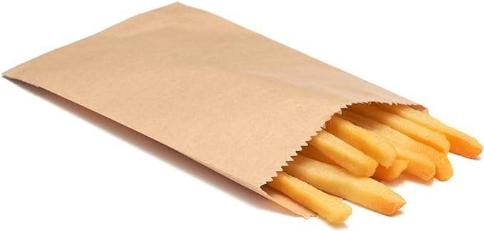 6x8 Inches Natural Kraft Paper Bags for Bakery Cookies Treats Snacks Sandwiches Popcorn Small Gift Bag