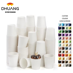 6oz Disposable White Paper Cups 300 Pack for Coffee Tea Water or Juice Eco-Friendly and Stylish