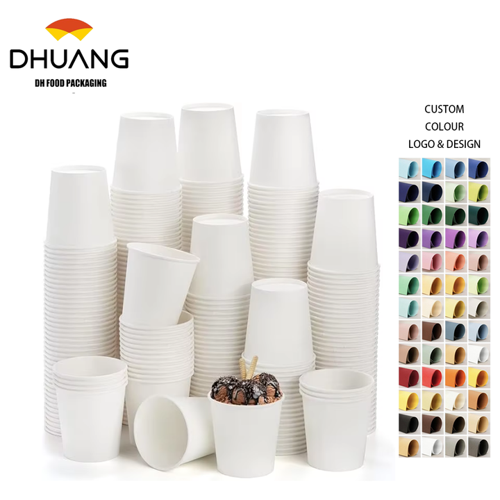 6oz Disposable White Paper Cups 300 Pack for Coffee Tea Water or Juice Eco-Friendly and Stylish