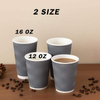 Custom Disposable Corrugated Wall Insulated Cup Without Cover