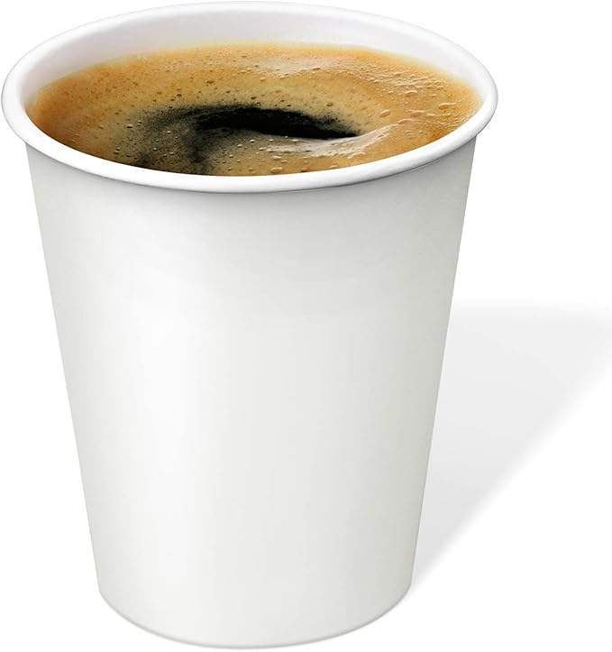Disposable Paper Cups Hot/Cold Beverage Cups for Coffee Water Juice Party Picnic Travel Coffee Cup