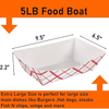 Food Tray Red and White Checkered Paper Extra Large Disposable Recyclable Flavoring Grease Proof Food Trays