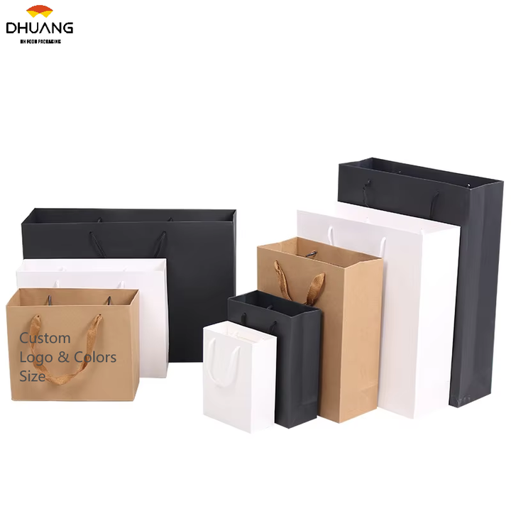Versatile Eco-Customized Bags | for Gift Food Apparel in Biodegradable Paper and Plastic