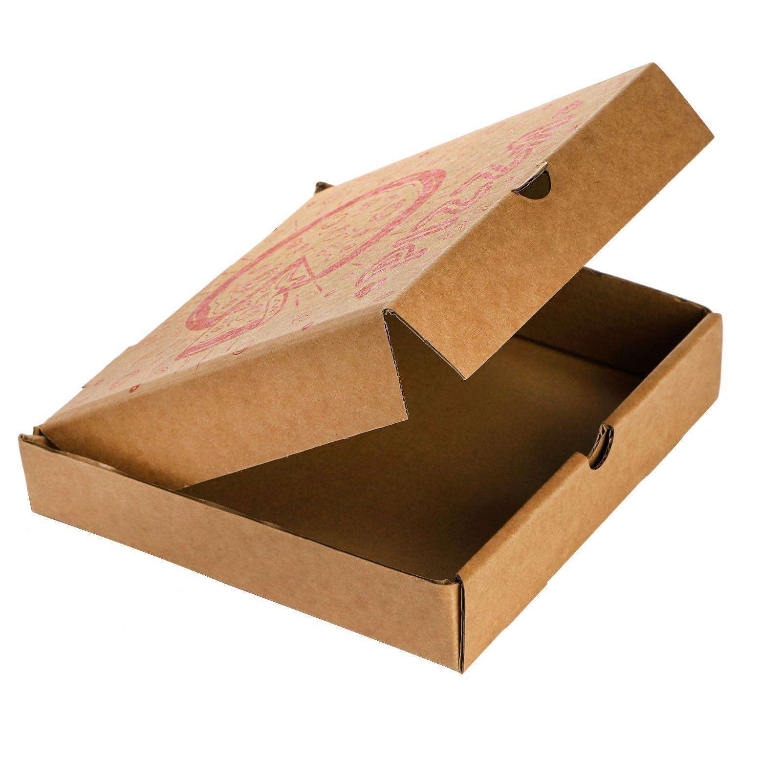 Small Kraft Paper Pizza Boxes for Food Delivery and Takeaway Packaging for Wedding Parties and Cookie Cake Custom Pizza Boxs