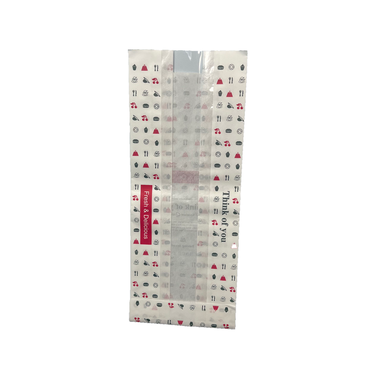 Toast Storage Bag with clear Window Cookie Paper Packaging with Your Own logo Custom Bread Kraft Paper Bag Oil-proof Paper Bag