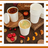 32 oz Paper Soup Container with Lid Disposable Cowhide Soup Food Bowl Microwave Food Storage Ice Cream Container (White)