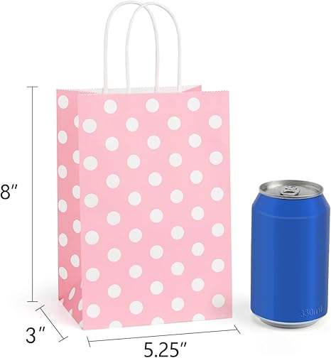 Small Paper Gift Bag Recyclable Kraft Paper with Handles Shopping Party Custom Shopping Bag
